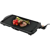 EDM Glatte grillplaat, elektrisch, zwart, 2000 W