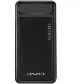 Awei Powerbank 10000mAh P5K, zwart, met 2x USB-poorten, 2,1A