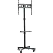 Macleans TV-standaard , professioneel, geschikt voor schermen van 32-55 inch, op wielen, maximale VESA-maat 400x400, maximaal draaggewicht 25 kg, model MC-949