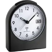 TFA-Dostmann Radiocommanded wekker met alarm 98.1040.01 Zwart