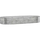 Syfax Plantenbak 249x100x36 cm gegalvaniseerd staal zilverkleurig