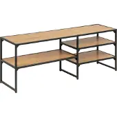 Ebuy24 Sea TV-meubel met 3 planken, mat zwart.