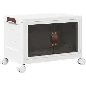 vidaXL Opbergbox met wielen, stapelbaar, 28 liter, 48,5 x 29,5 x 33 cm