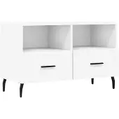 Syfax Tv-meubel 80x36x50 cm bewerkt hout wit