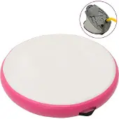 Syfax Gymnastiekmat met pomp opblaasbaar 100x100x10 cm PVC roze