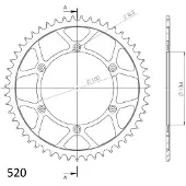 Sgr 489 48 Voor Kawasaki Kx/Kxf '84-18 (Jtr460.48) Super Aandrijfstang Achter, Zwart, Staal