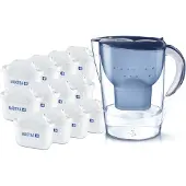 Brita Marella inkl. 12x Maxtra Pro 125978 Waterbesparende filterset 2.4 l Blauw