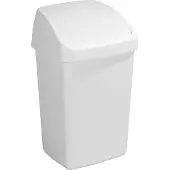 Sunware - Delta prullenbak met swingdeksel 25L wit - 31 x 28,5 x 54 cm