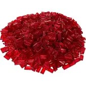 LEGO 1x2 blokjes, transparant rood - 3069b, NIEUW! Aantal: 50 stuks