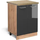 Vicco R-Line Keukenonderkast – 60 cm, WB Eik Antraciet Hoogglans