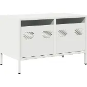 vidaXL Tv-meubel 68x39x43,5 cm koudgewalst staal wit