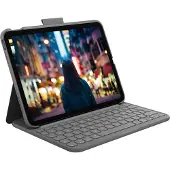 Logitech SLIM FOLIO VOOR IPAD (10E GEN) (IT, iPad 2022 (10e generatie)), Tablet toetsenbord, Grijs