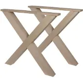 Wovar Tafelpoot Hout Beuken X|vorm | 72 cm | Per Set