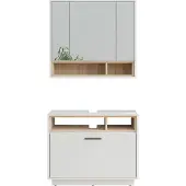 Vicco Badkamermeubelset Beatrice Wit/Sonoma 2-delig, Model 55779