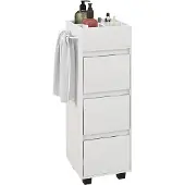 HOMCOM -Badkamerkast-35x30x90cm-Panneau de particules-Blanc
