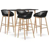 Syfax 5-delige Barset zwart