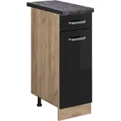Vicco R-Line Keukenonderkast – 30 cm, WB Antraciet Zwart hoogglans