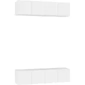 Syfax Tv-meubelen 4 st 60x30x30 cm bewerkt hout wit