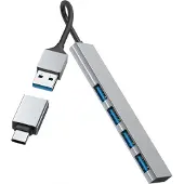 Hama USB-hub, 4-poorts, USB 3.2 Gen1, 5 Gbit/s