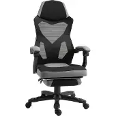 Vinsetto -Bureaustoel-58x63x122cm-Stof-Grijs