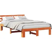 Syfax Bedframe Wasbruin 120 x 190 cm Massief grenenhout