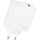 Avizar 120W snelle oplaad USB-oplader met USB-naar-USB-C-kabel, Wit