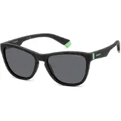 Polaroid Zonnebril Kinderen PLD 8056/S 49/14/130 Matte zwarte Rubber frames JUNIOR PLD 8056/S
