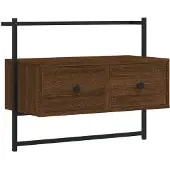 Syfax Tv-meubel wandgemonteerd 60,5x30x51 cm hout bruin eikenkleur
