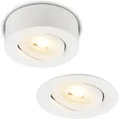 Briloner Desi – Opbouwspot 2-in-1 – opbouw- of inbouwspot – kantelbaar – warm wit licht – wit – Ø9 x 3 cm