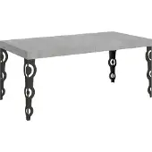 Itamoby Uittrekbare tafel, 90 x 180/284 cm, frame van Karamay cement, antracietkleurig