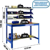 Simonwork (bancos De Trabajo) Bt1 Metaalplank 1445x1510x760 Mm