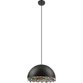 Eglo Zwarte hanglamp met kristal Gaetano 2 Ø 45cm