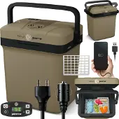 Peme Essential - Elektrische Koelbox - Thermo-elektrisch - 22.9L - 12V Autolader - 220/230V Stopcontact - Koelt en verwarmd Frigobox - Sand Storm