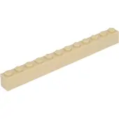 LEGO 50 stuks 6112 steen/blok 1x12, basisstenen, 50 beige