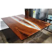 AEA Epoxid harz esstisch echtes holz massive möbel wasserfall epoxy tisch giessharz