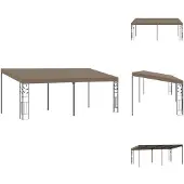 vidaXL Wandpaviljoen 6x3x2,5 m, taupekleurig - Paviljoens & feesttenten