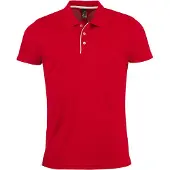 Sols Heren Performer korte mouw Pique Polo Shirt (Rood)