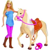 Mattel Barbie speelset Barbie met paard