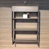 AEA Multifunktion Platz sparende Möbel Esstisch Tisch Regal 2in1 Küche Tische Holz