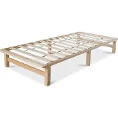 Homestyle4u Palletbed 90x200 cm - Massief houten bed - Natuur