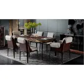 AEA Esstisch Braun Designer Tische Modern Design Möbel Luxus Esszimmer Tisch Küche