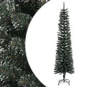 Prolenta Maison Exclusive - Kunstkerstboom met standaard, slank, groen, 210 cm, PVC