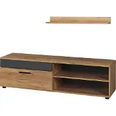 Vicco Berno Lowboard & plank – met 1 klep Eik goud/antraciet