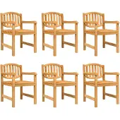 vidaXL Tuinstoelen 6 st 58x59x88 cm massief teakhout