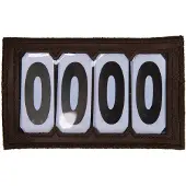 Kentucky Horsewear Horsewear - Hoofdnummer velcro met 4 cijfers PVC zwart