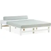 Homestyle4u Palletbed - 140x200 cm - Tweepersoonsbed - Wit