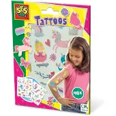 SES Creative - Tattoos - Metallic effect - 40 vrolijke figuren