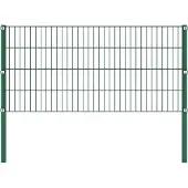vidaXL Schuttingpaneel met palen ijzer 1385x80 cm groen