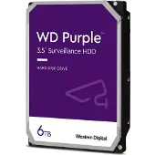 Western Digital WD Purple 6TB SATA 6Gb/s, interne harde schijf, 8,9 cm (3,5"), 128MB cache, bulkverpakking (WD63PURZ)