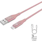 Celly oplaadkabel Feeling Micro USB 300 cm roze